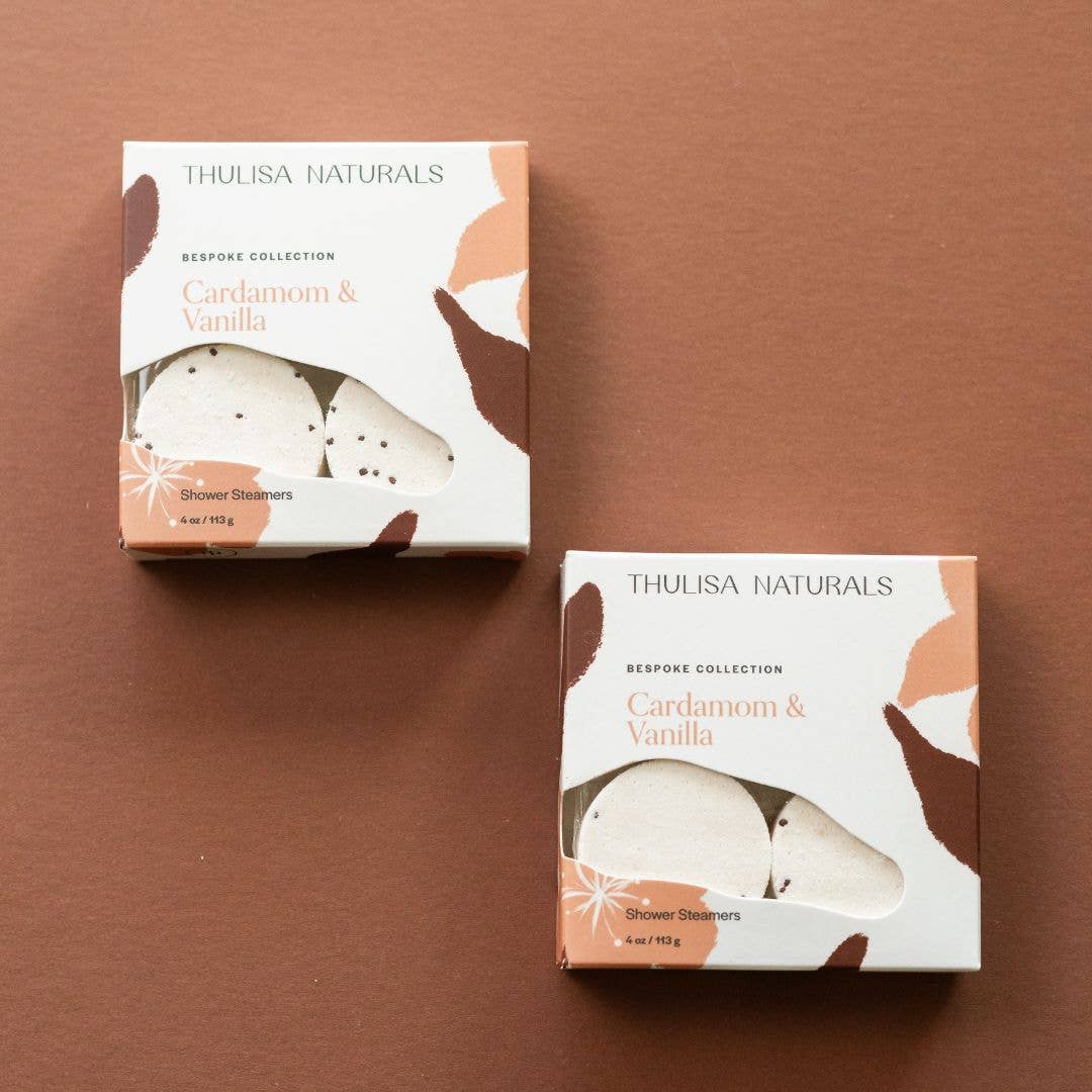 Shower Steamers | Cardamom + Vanilla | 4 pack gift set