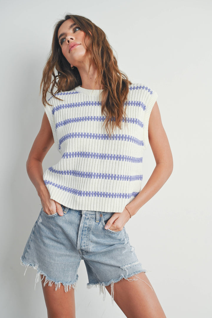 The Sienna Striped Knit Tank