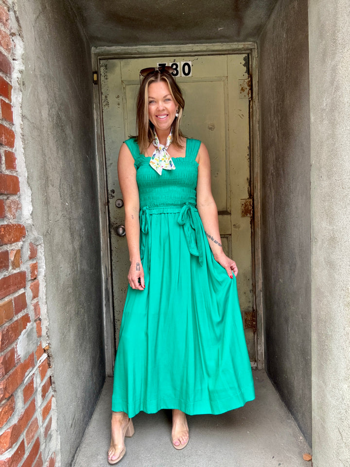 Bow &amp; Bloom Dress - Green