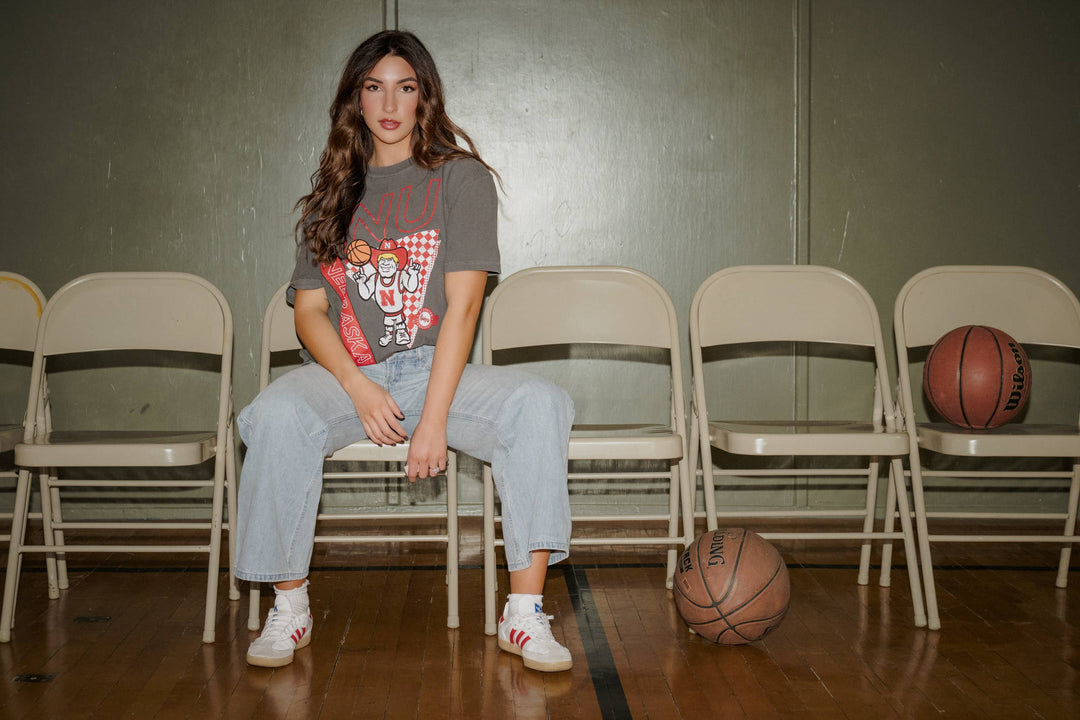 Nebraska Huskers Courtside Basketball Tee