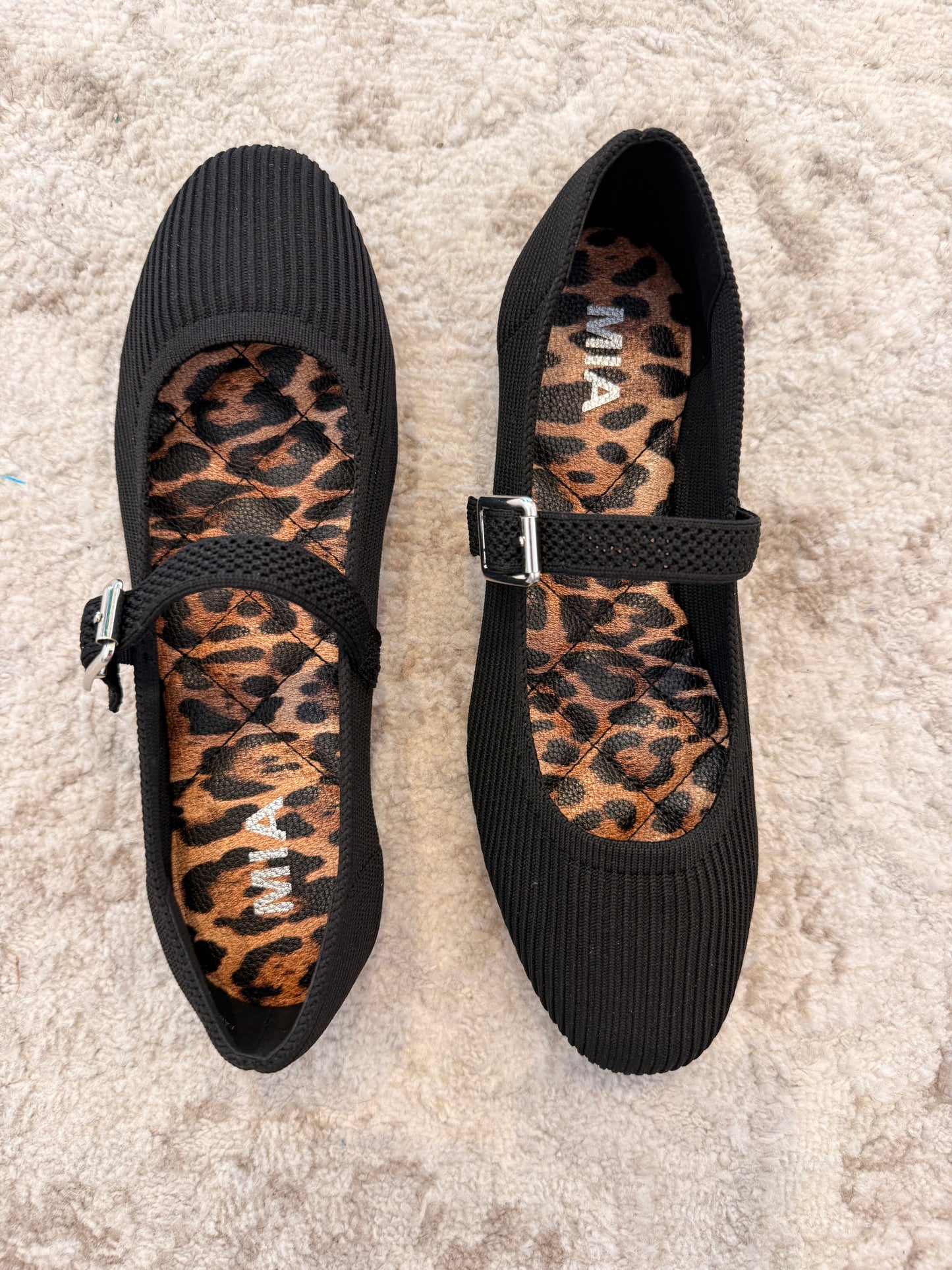 Brita Ballerina Flat Black Knit