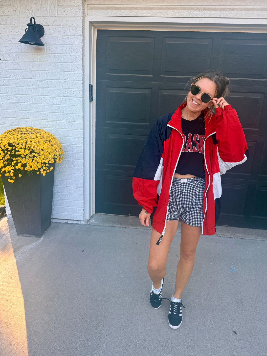 Retro Plaid High-Waisted Shorts