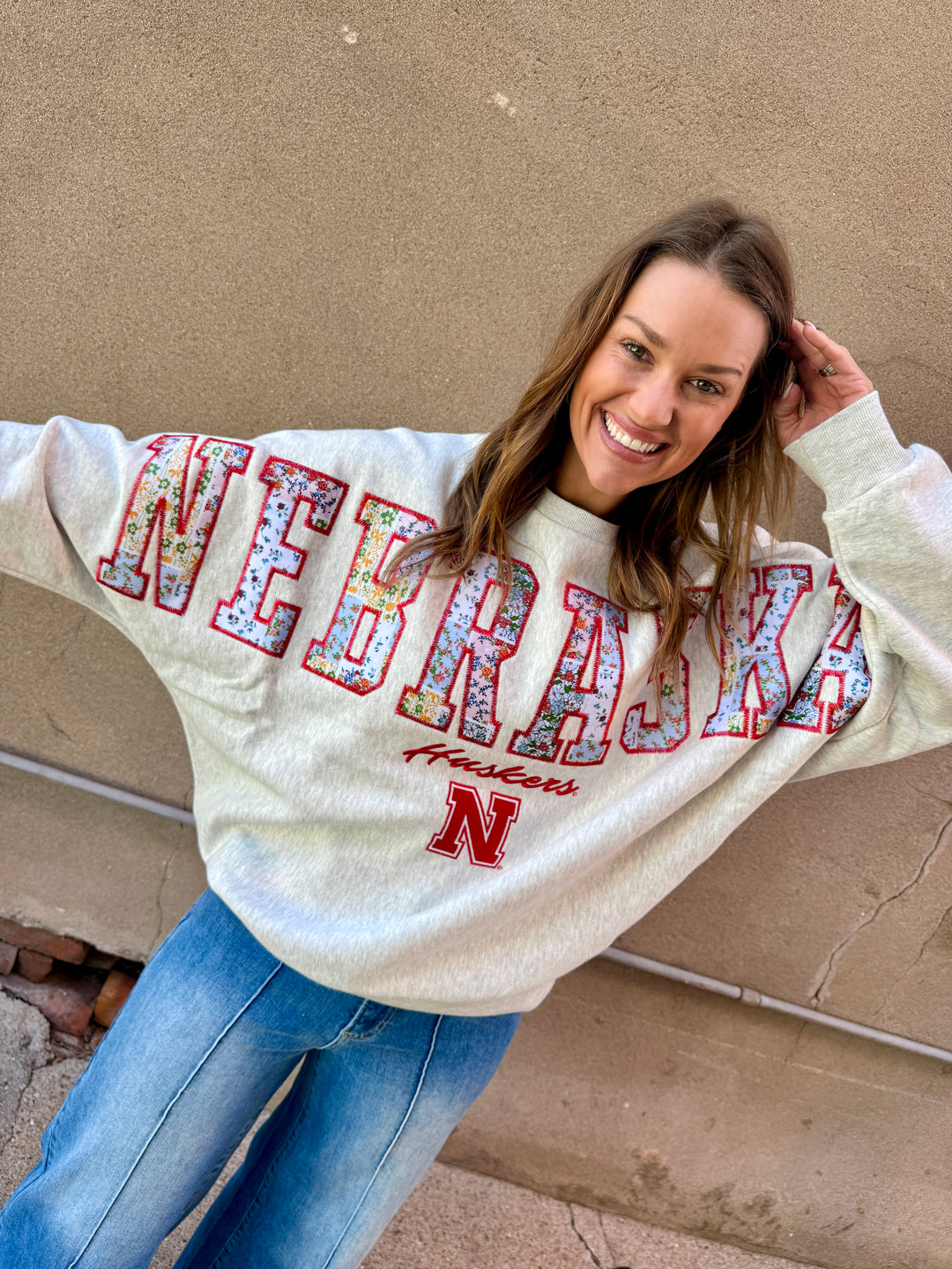 Nebraska Quilted Grey Fleece