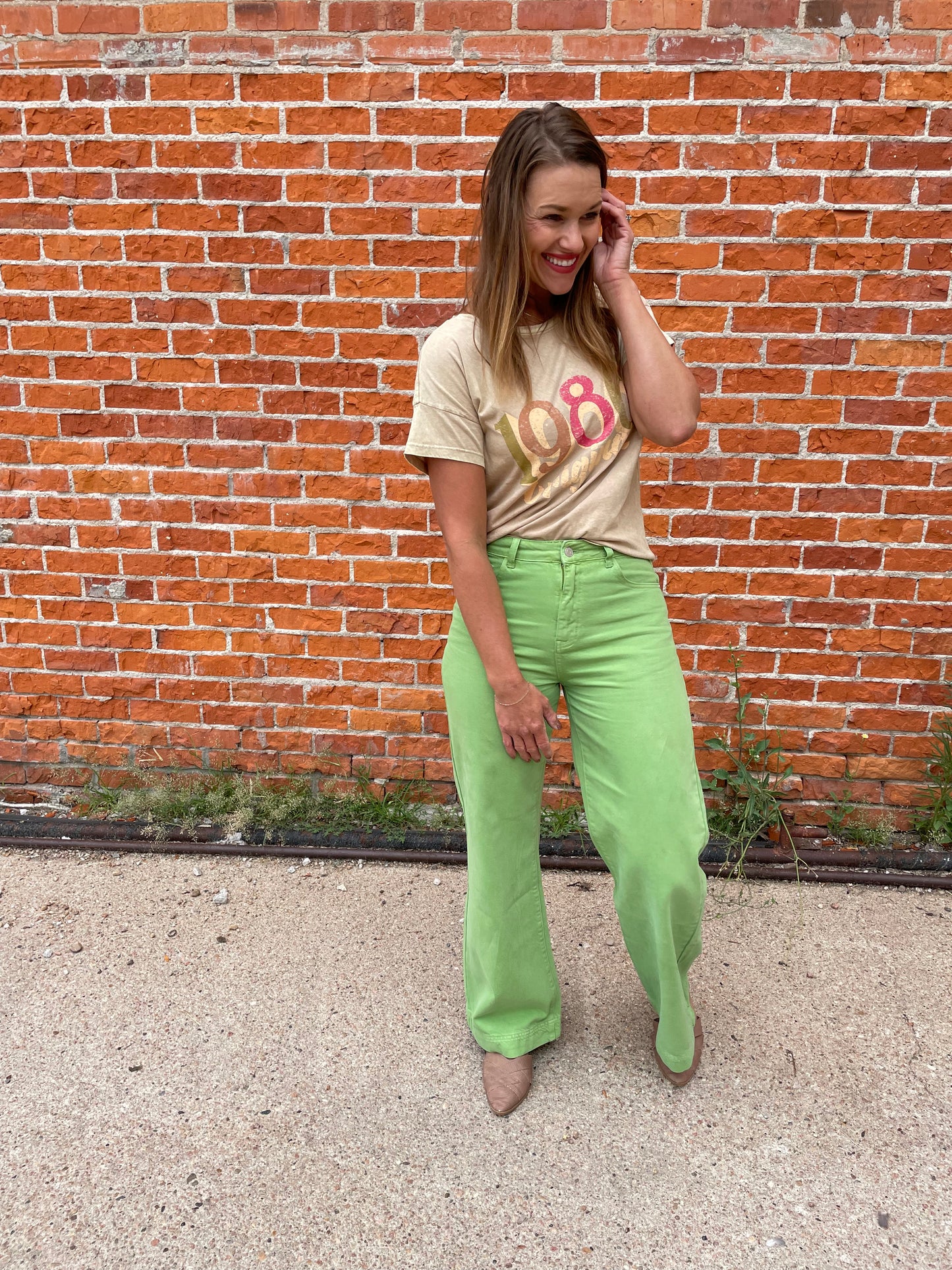 FRNCH Green Wide Leg