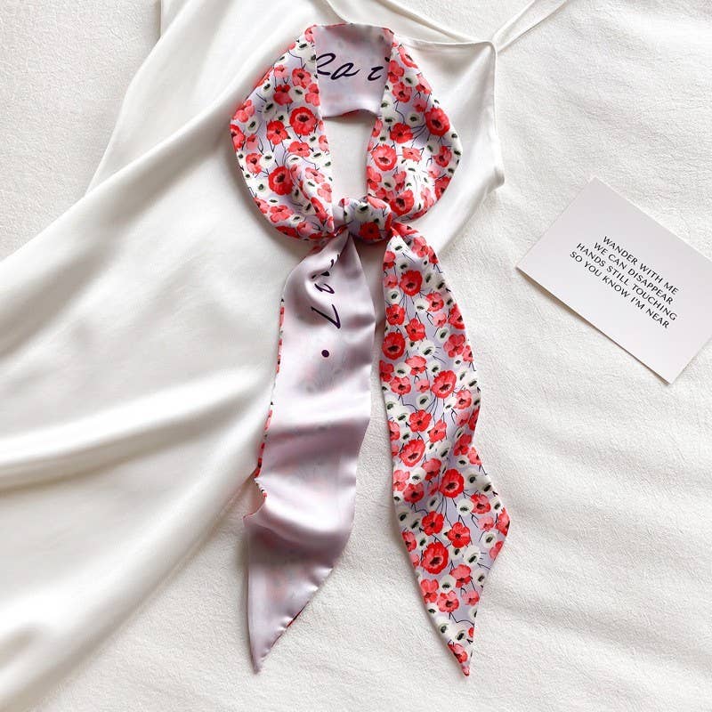 Silky Skinny Twill Scarf