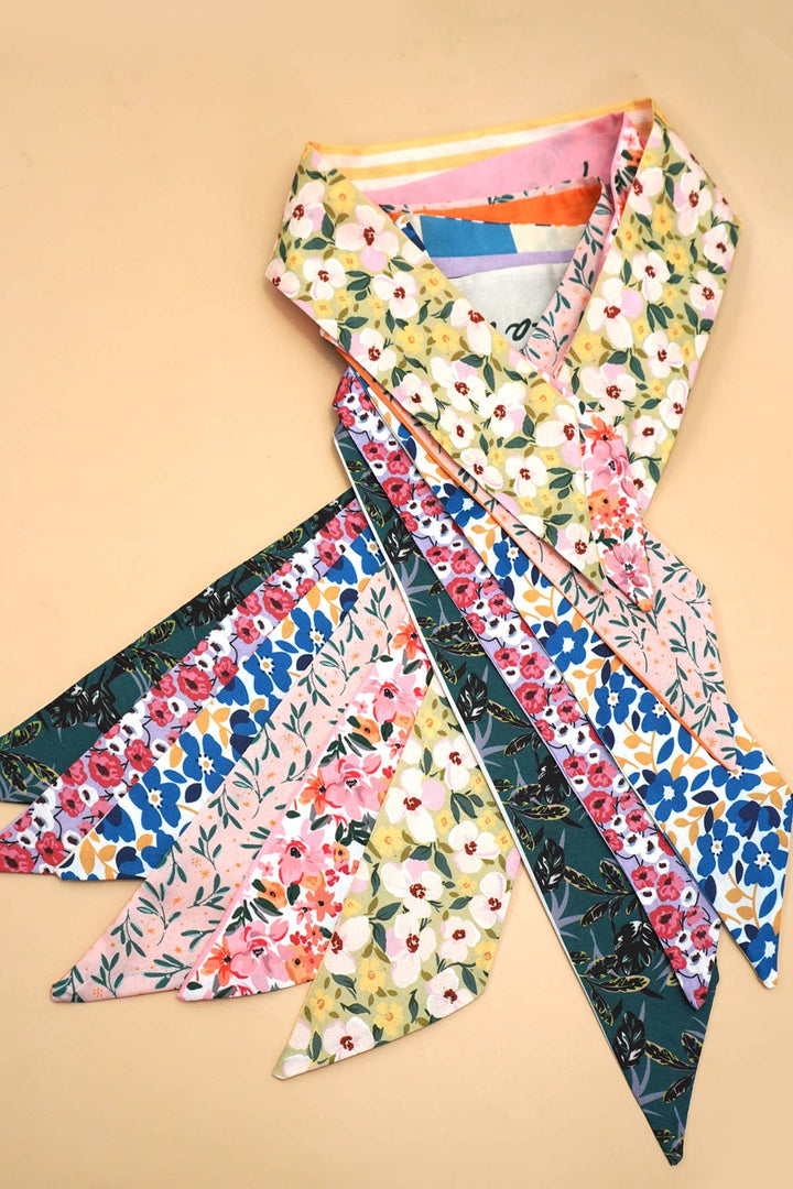 Silky Skinny Twill Scarf