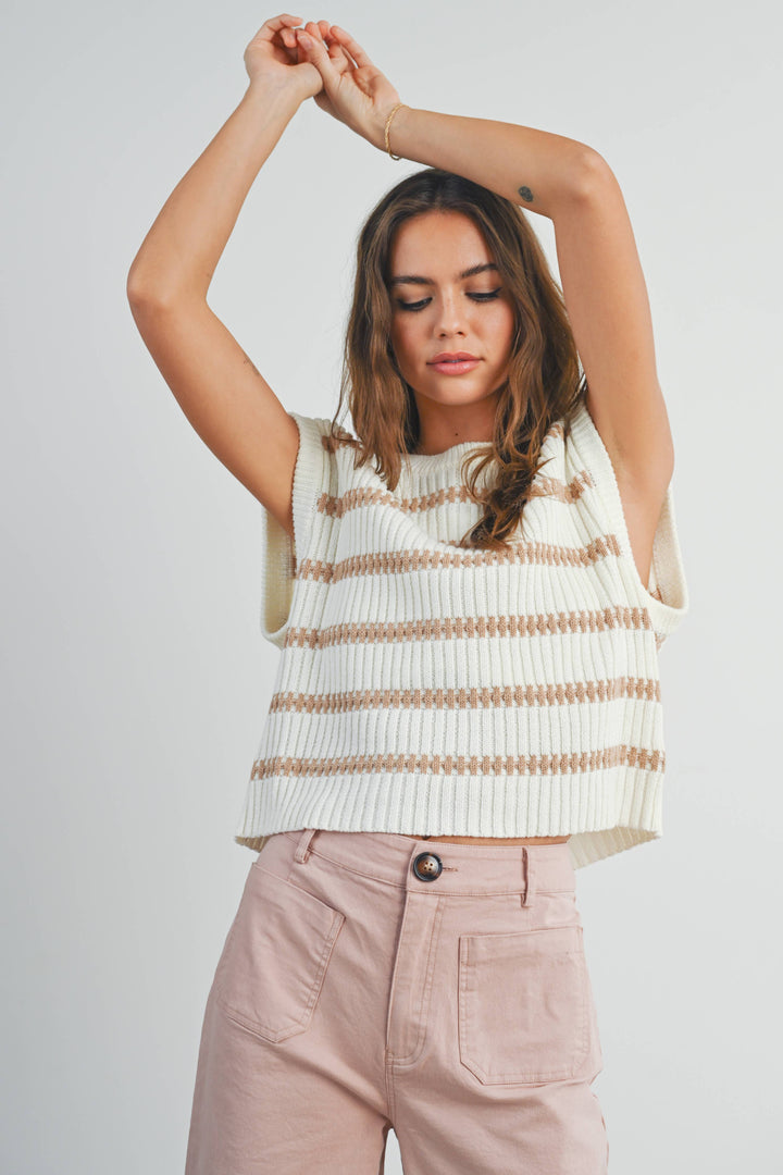 The Sienna Striped Knit Tank