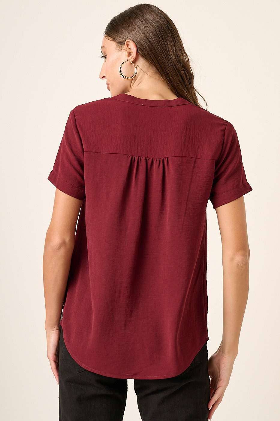 Airflow V Neck Blouse 2 (8 COLORS)