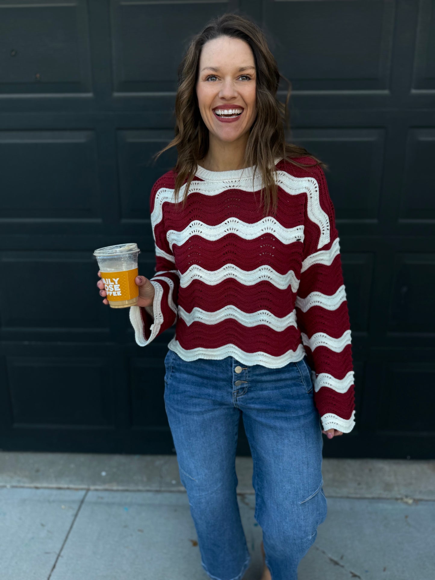 Wavy Textured Sweater