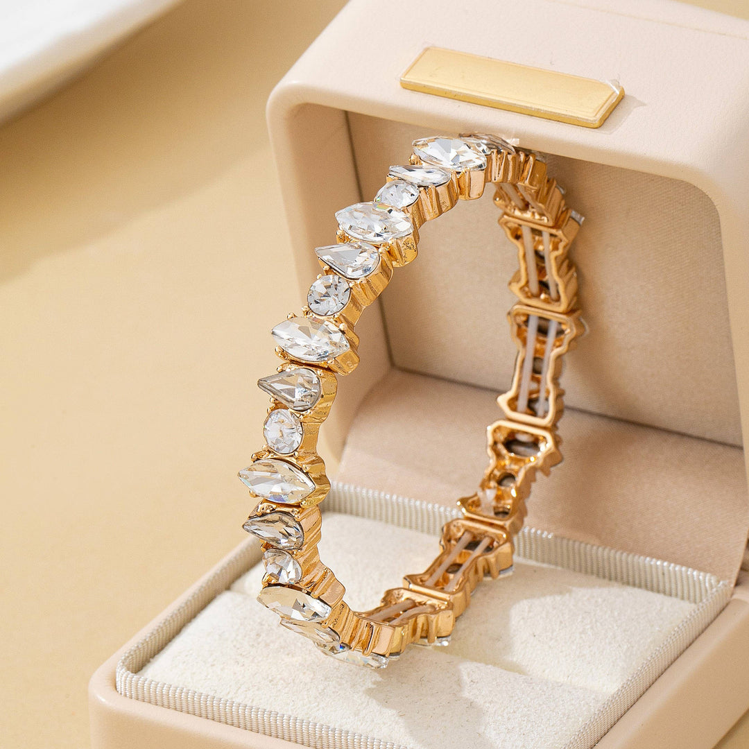 Crystal Gold-Tone Stretch Bracelet