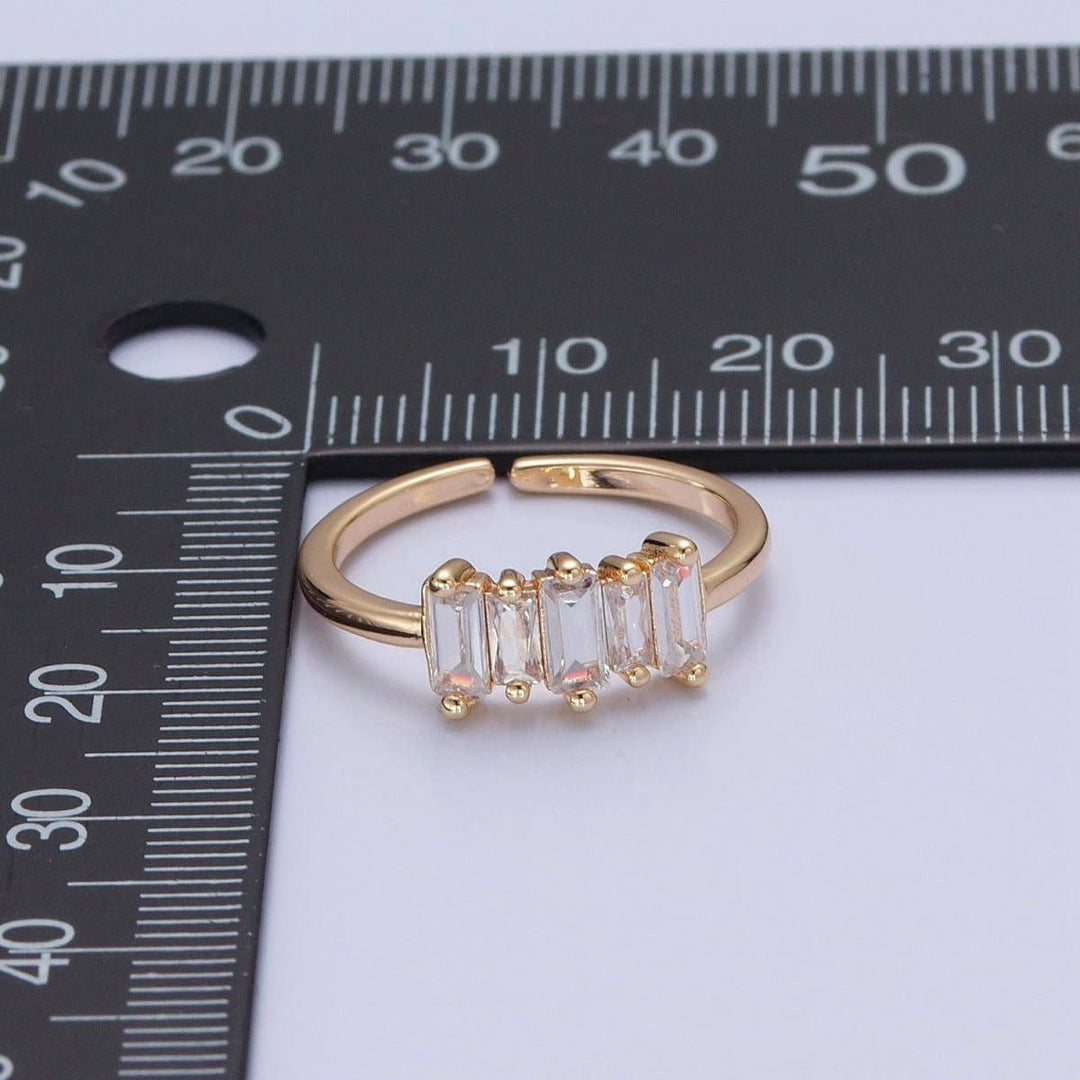 Minimalist Baguette Stone Stackable Ring
