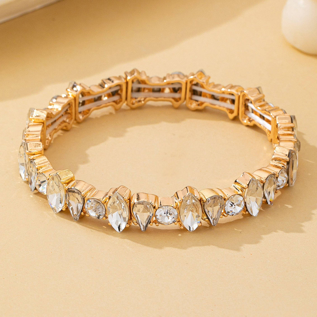 Crystal Gold-Tone Stretch Bracelet