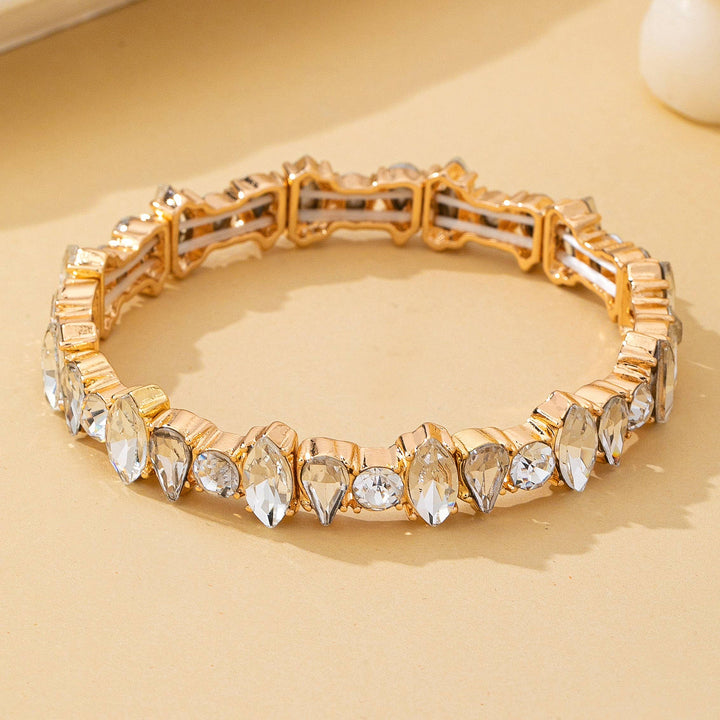 Crystal Gold-Tone Stretch Bracelet