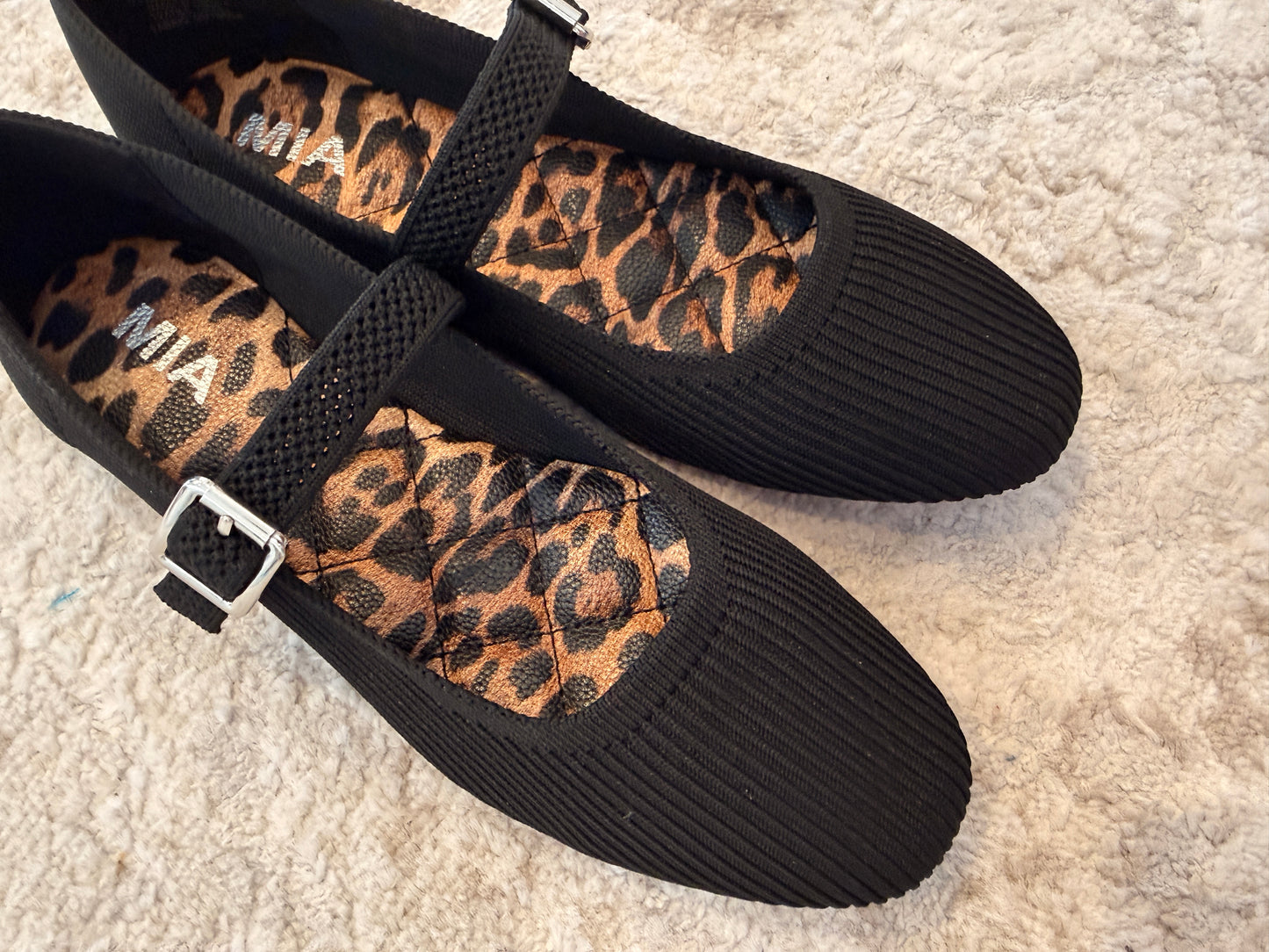 Brita Ballerina Flat Black Knit