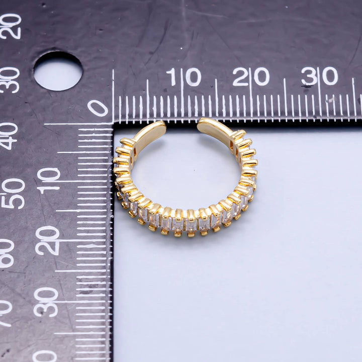 Luxe Baguette Open Statement Ring
