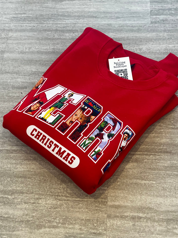 Merry Movie Crewneck - Red