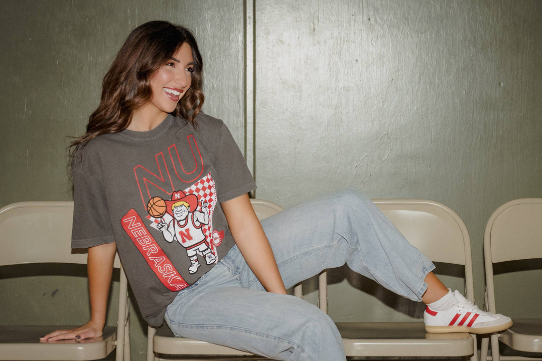 Nebraska Huskers Courtside Basketball Tee