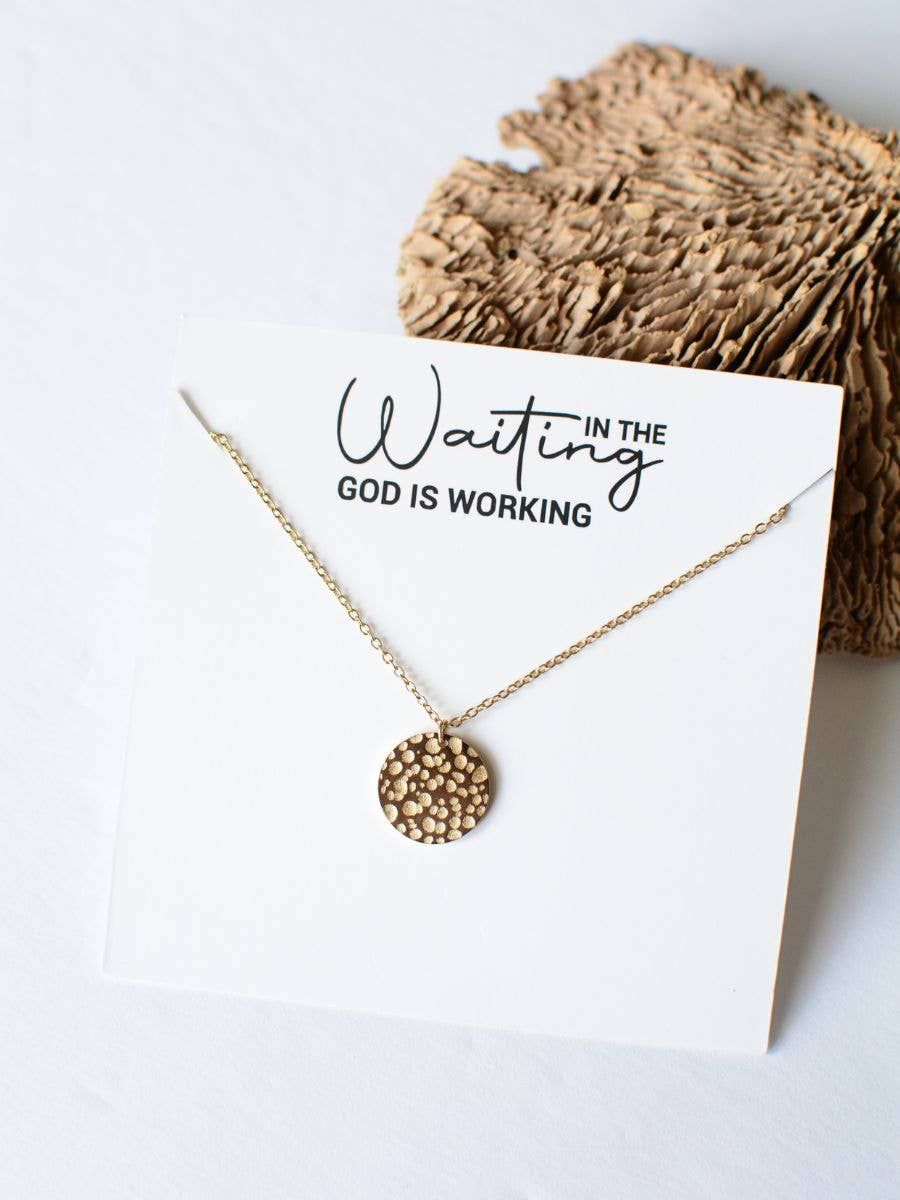 God is Working - Hammered Necklace