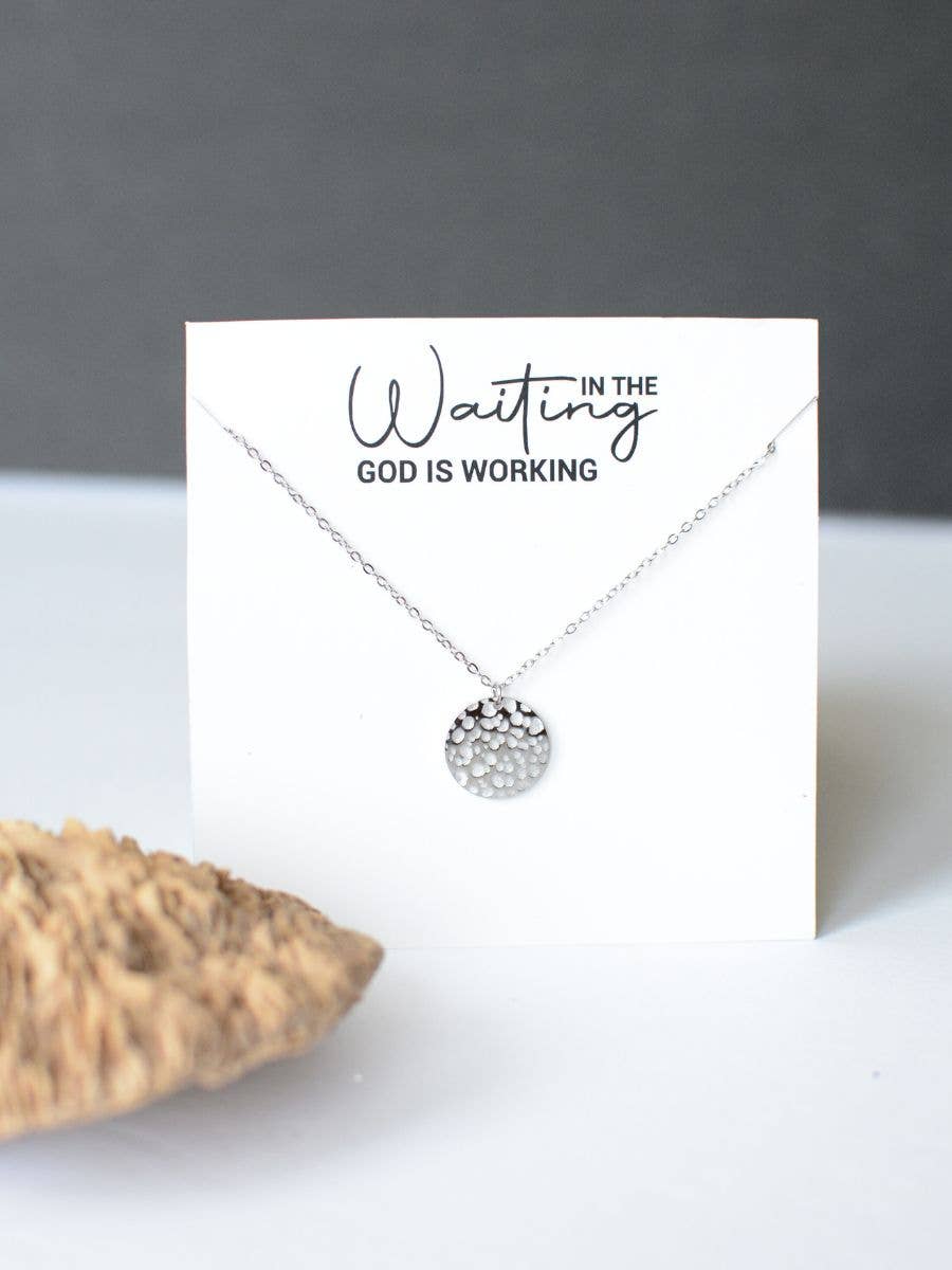 God is Working - Hammered Necklace