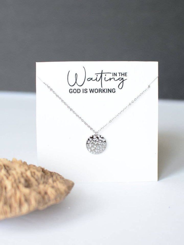God is Working - Hammered Necklace