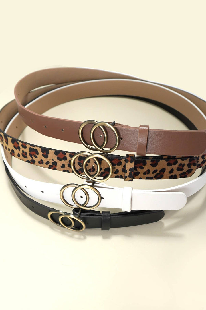 DOUBLE O BUCKLE BELT | Taupe