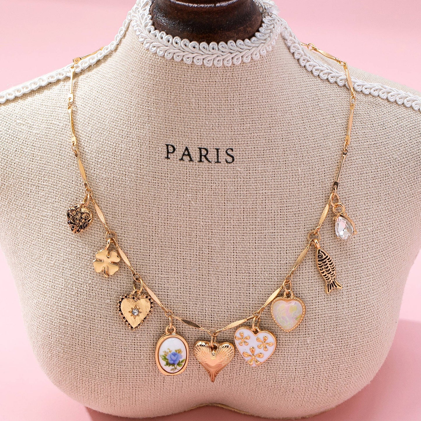 Hearted Charm Necklace