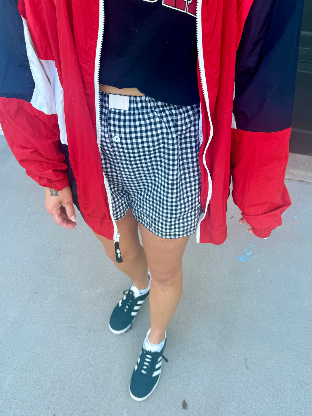 Retro Plaid High-Waisted Shorts