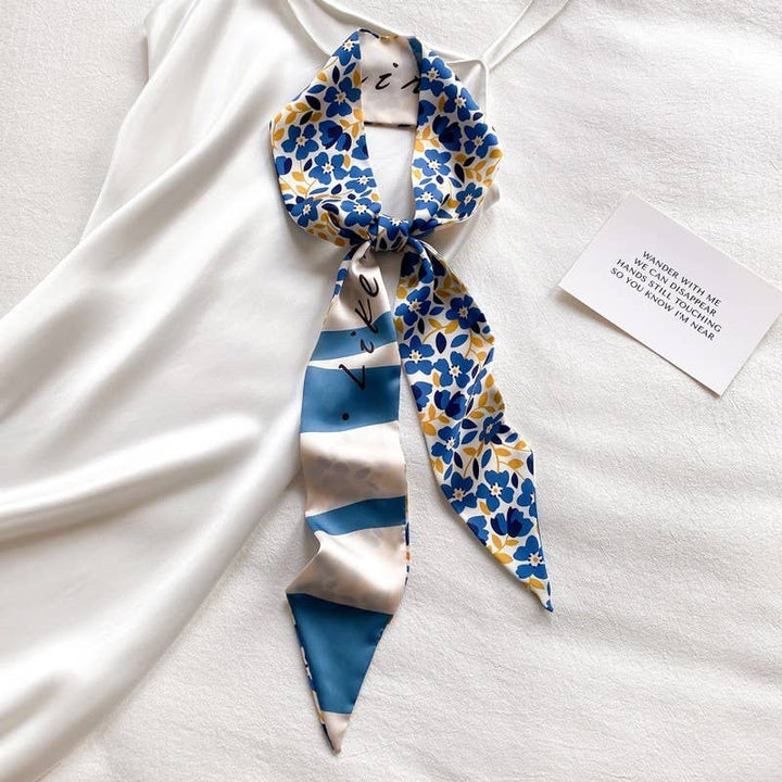 Silky Skinny Twill Scarf