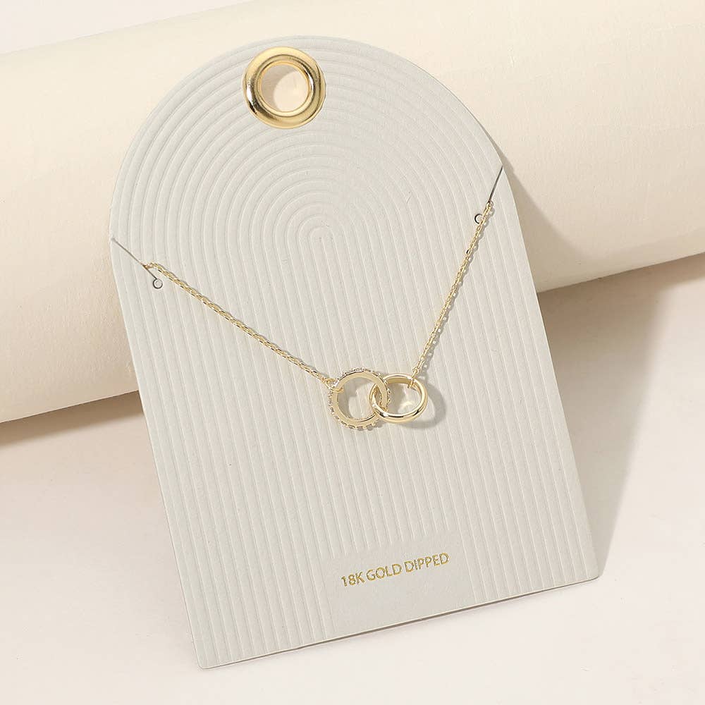 Interlocking Circle Pendant Necklace