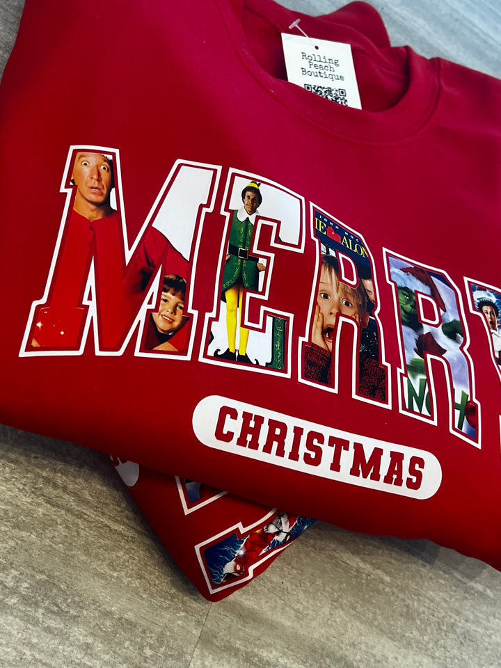 Merry Movie Crewneck - Red