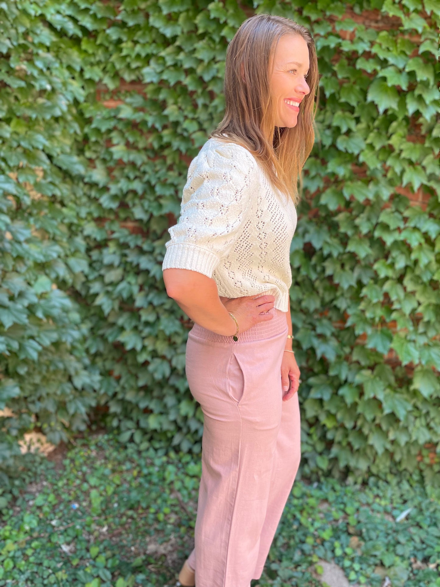 Blush Linen Pants