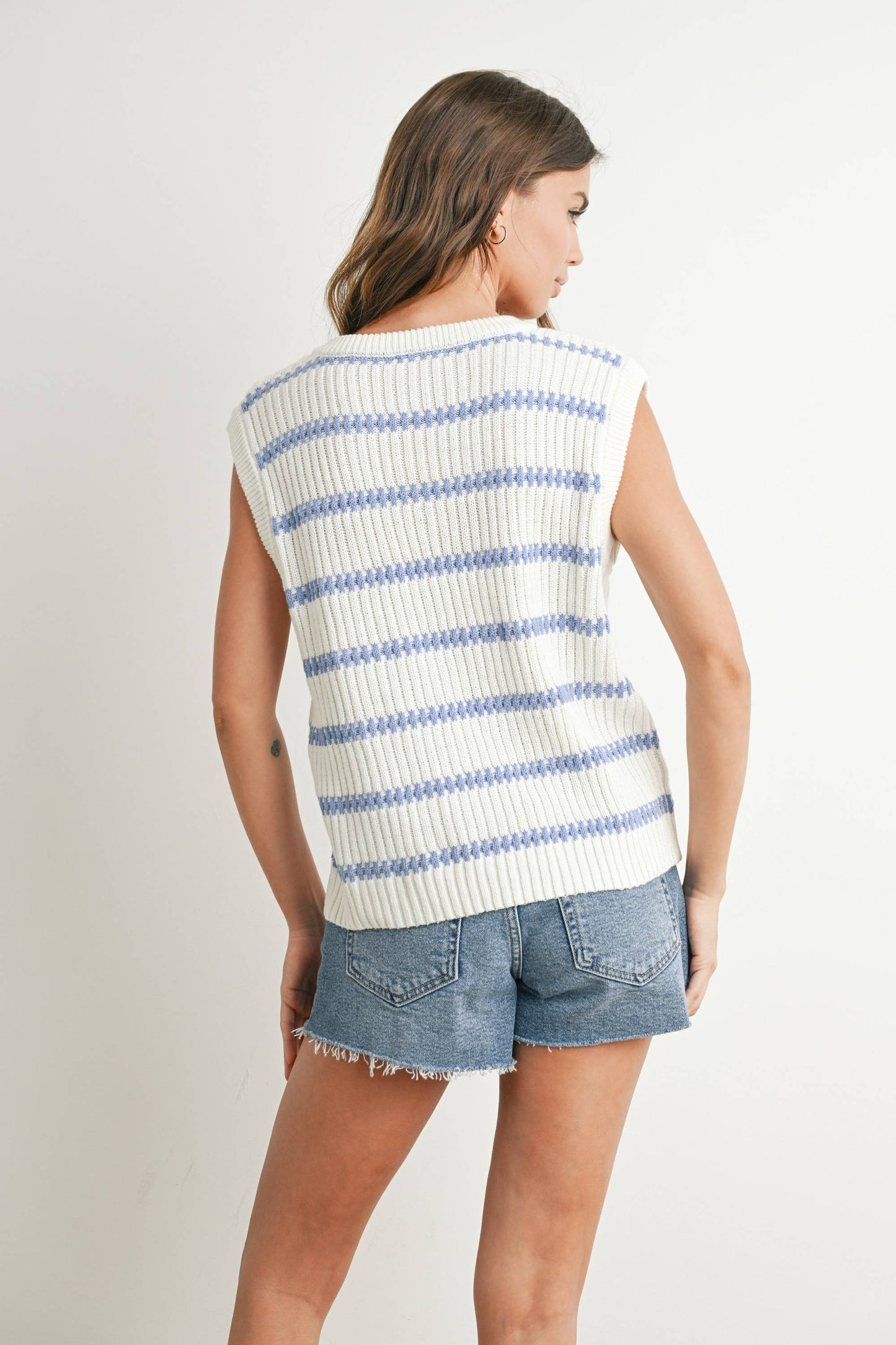 The Mila Sleeveless Knit Sweater Top