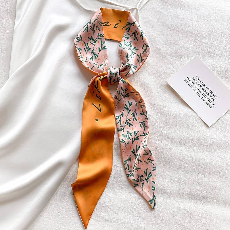 Silky Skinny Twill Scarf