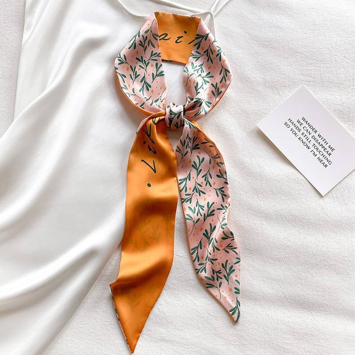 Silky Skinny Twill Scarf