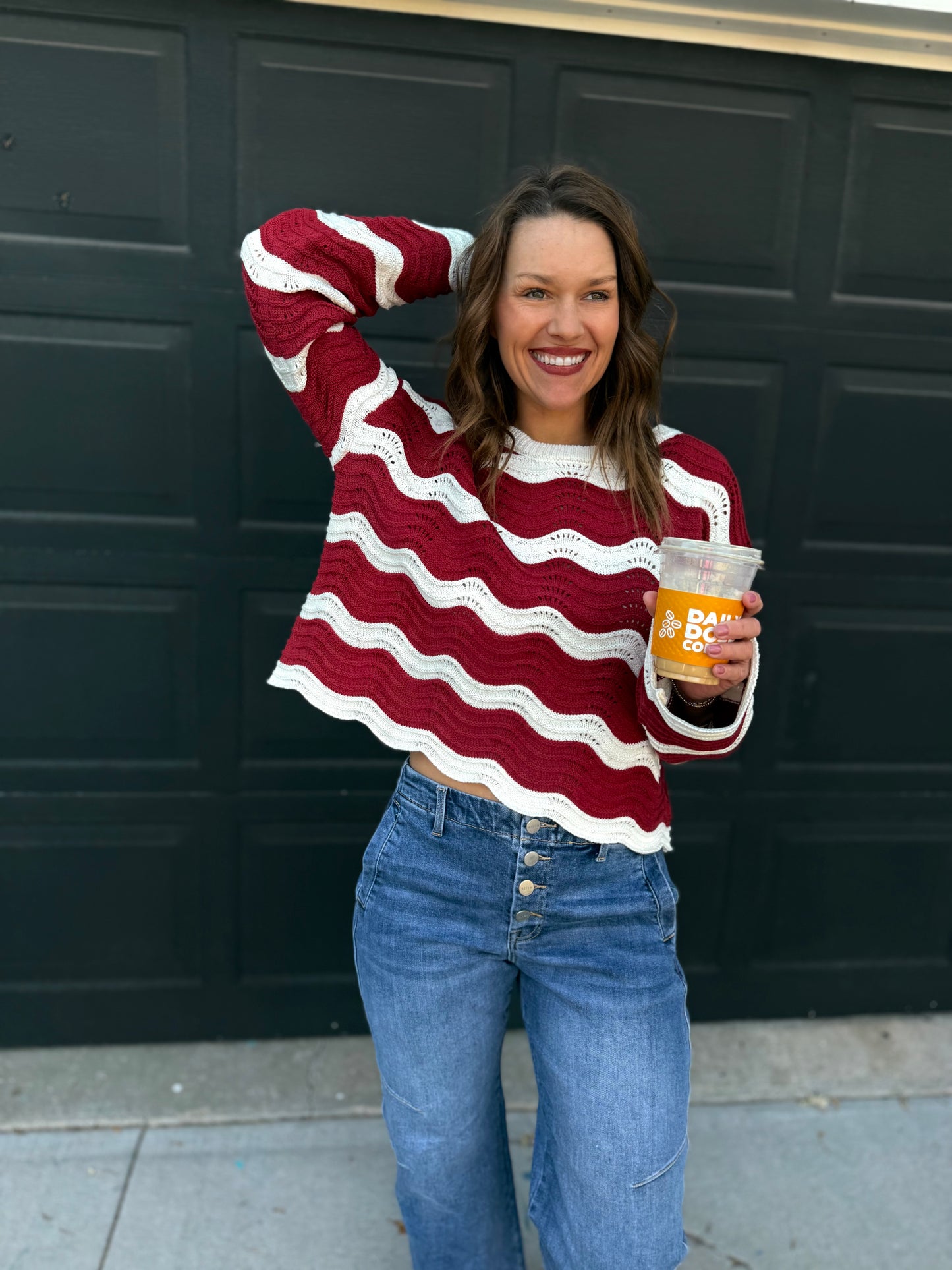 Wavy Textured Sweater