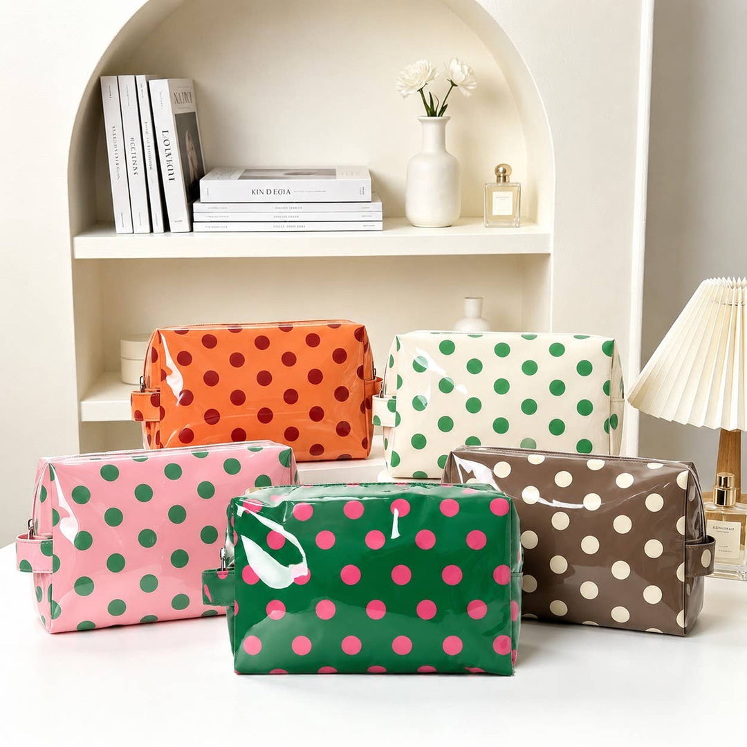 Polka Dot Waterproof Cosmetic Pouch