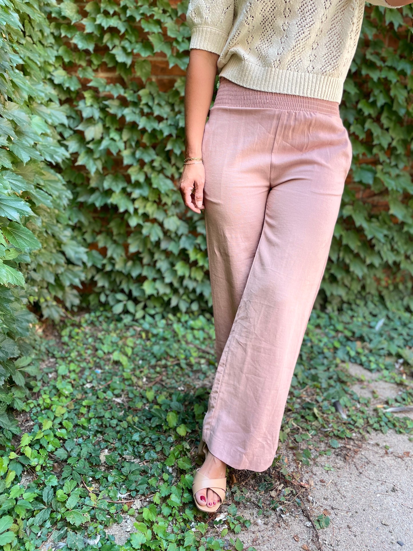 Blush Linen Pants