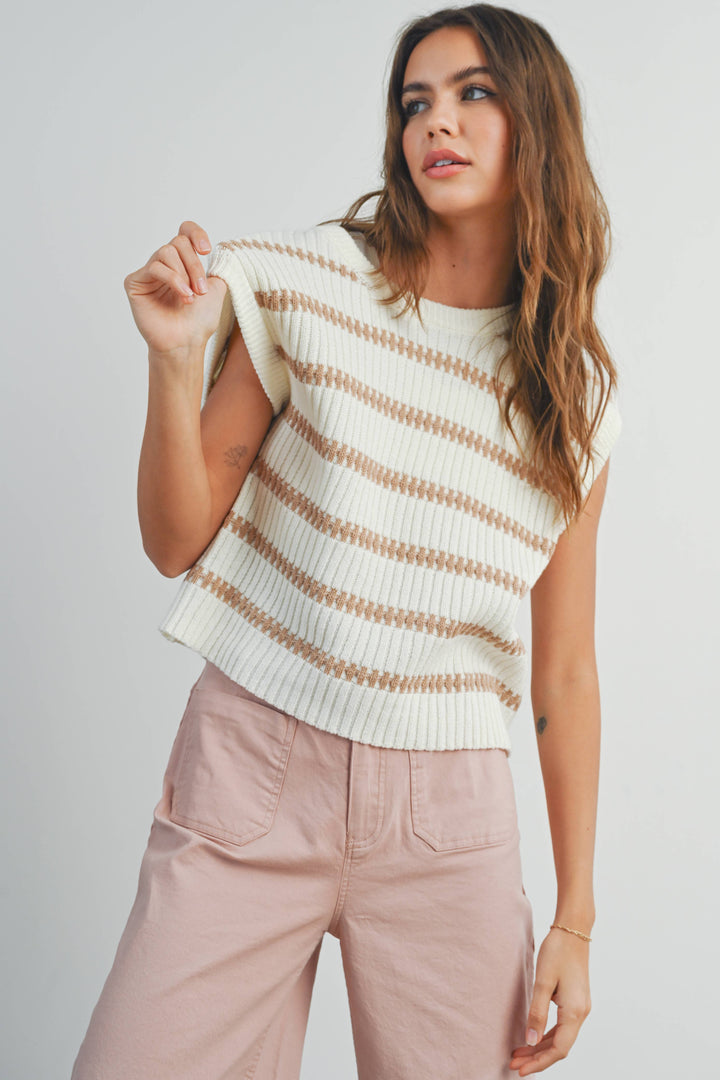 The Sienna Striped Knit Tank