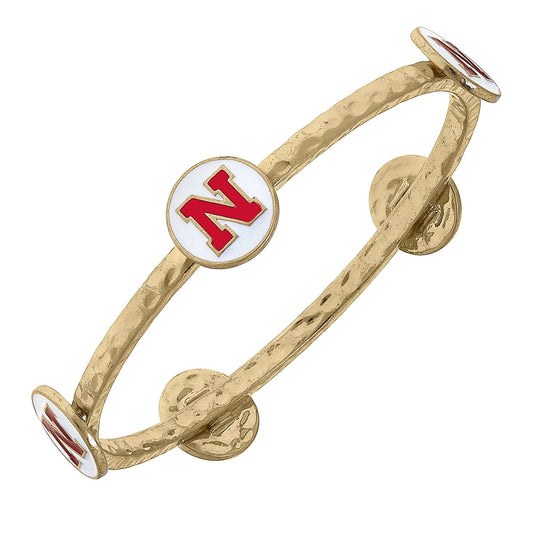 Nebraska Cornhuskers Enamel Claudia Bangle in Scarlet