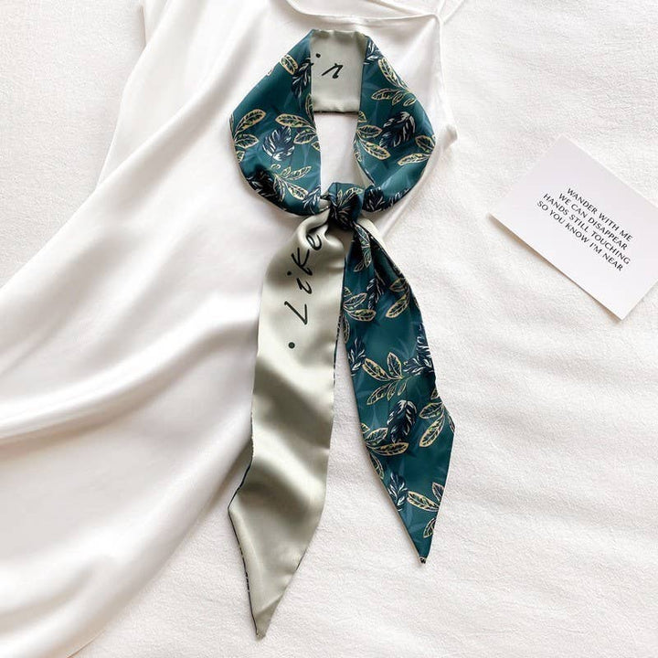 Silky Skinny Twill Scarf