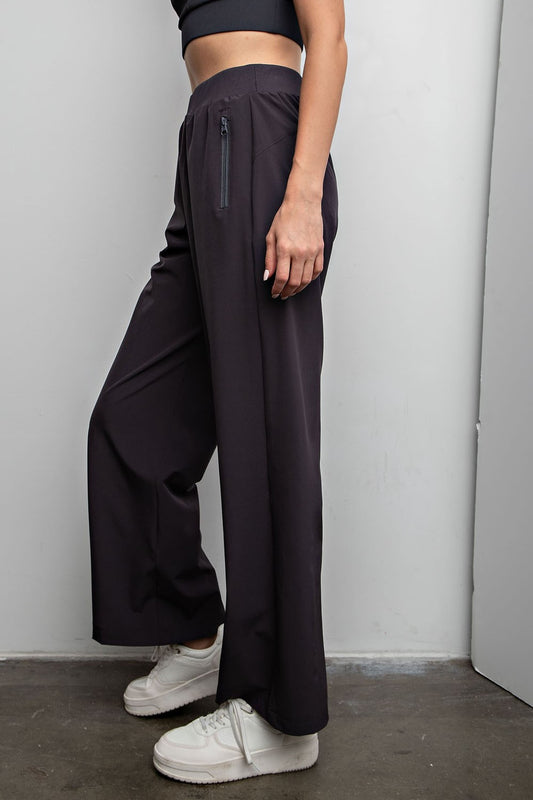 STRETCH WOVEN STRAIGHT PANTS