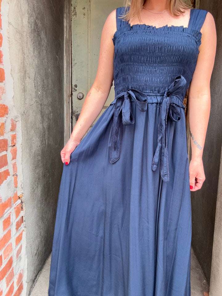 Bow &amp; Bloom Dress - Navy