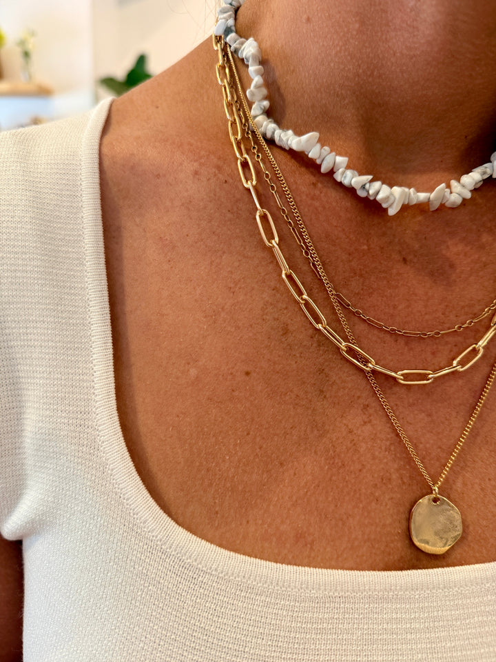 NATURAL STONE LAYER NECKLACE