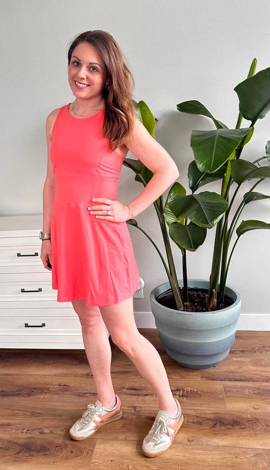 BUTTER ROMPER DRESS WITH KEYHOLE