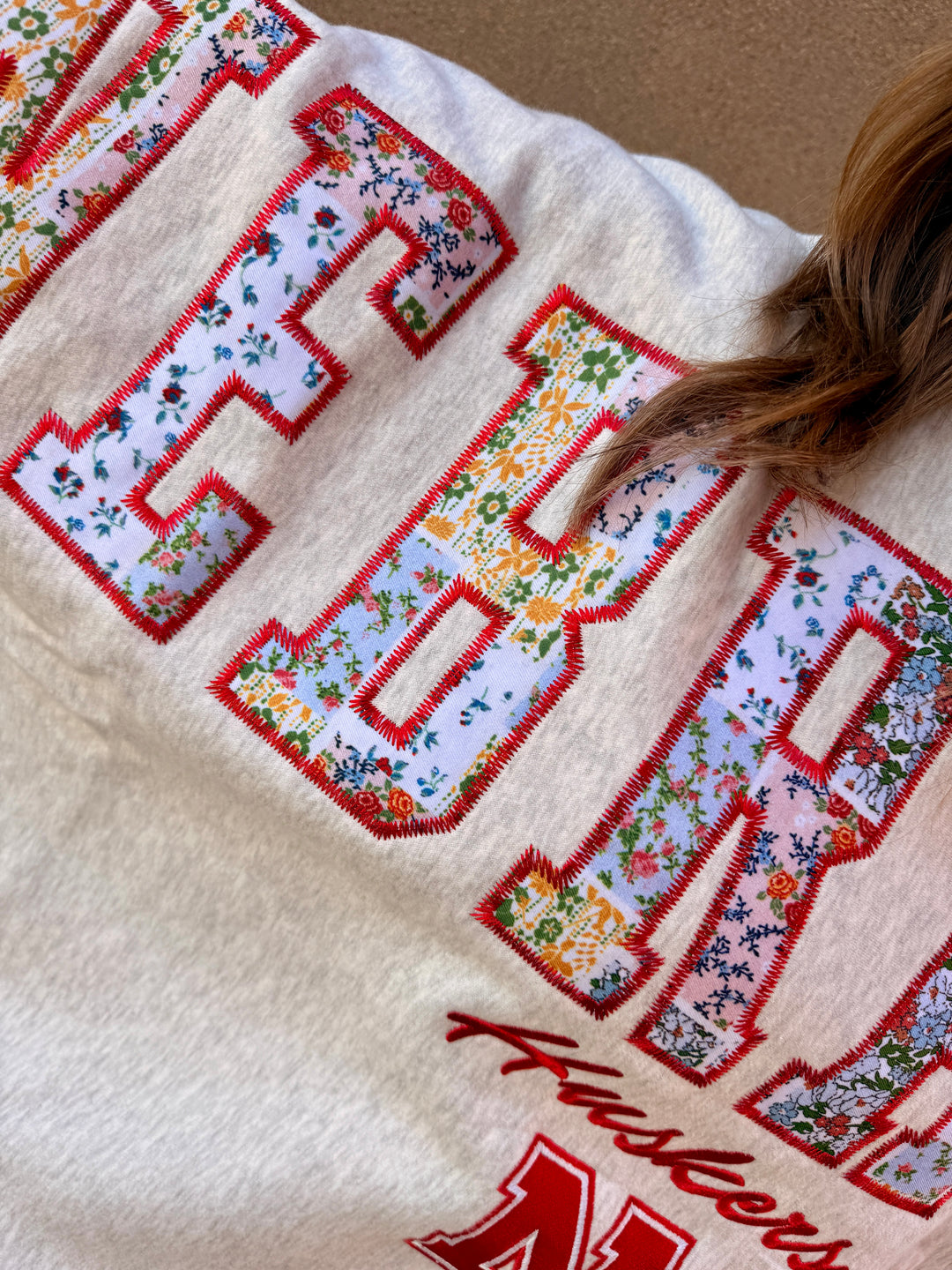 Nebraska Quilted Grey Fleece