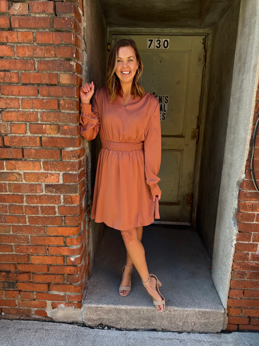 Dusty Rose Daydream Smocked Dress