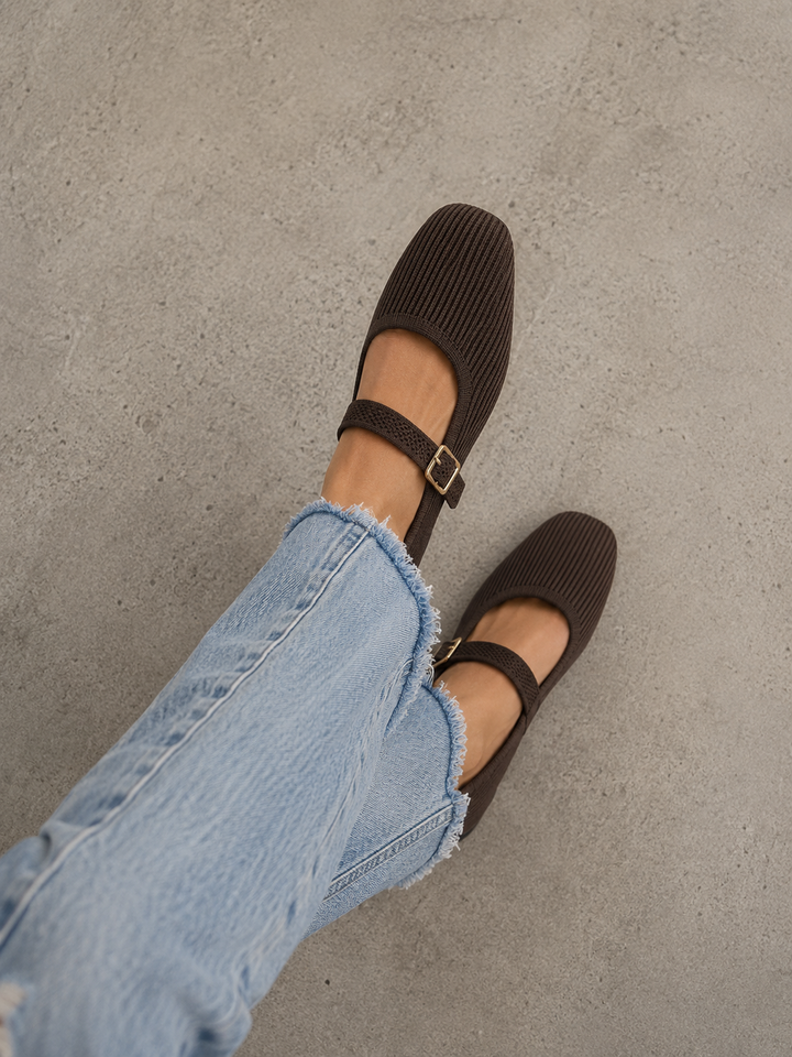 Brita Ballerina Flat || Chocolate