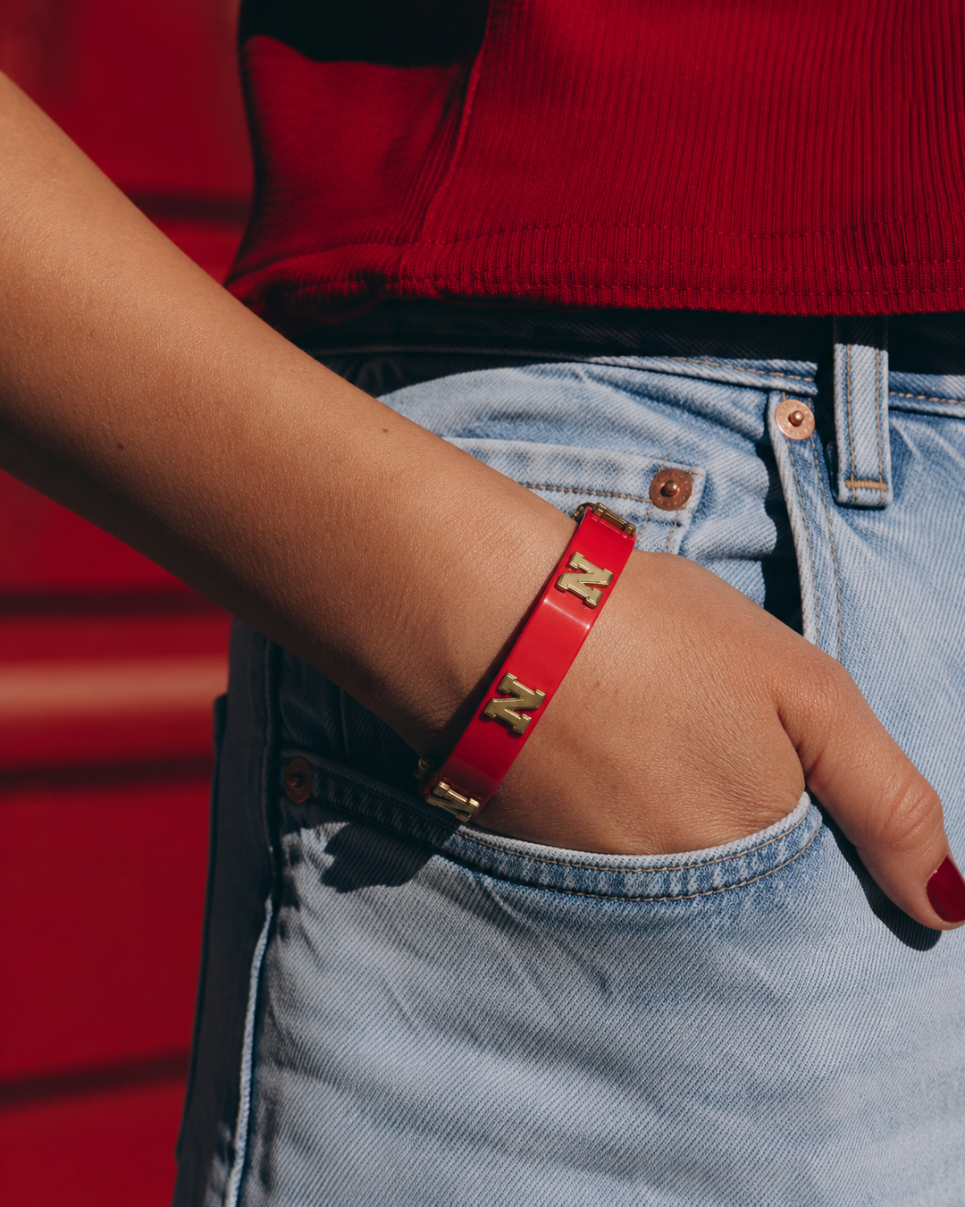 Nebraska Cornhuskers Resin Logo Bangle