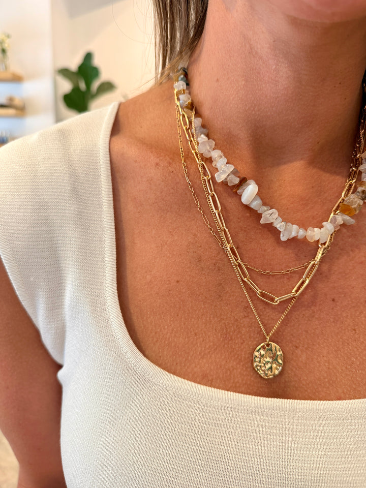 NATURAL STONE LAYER NECKLACE