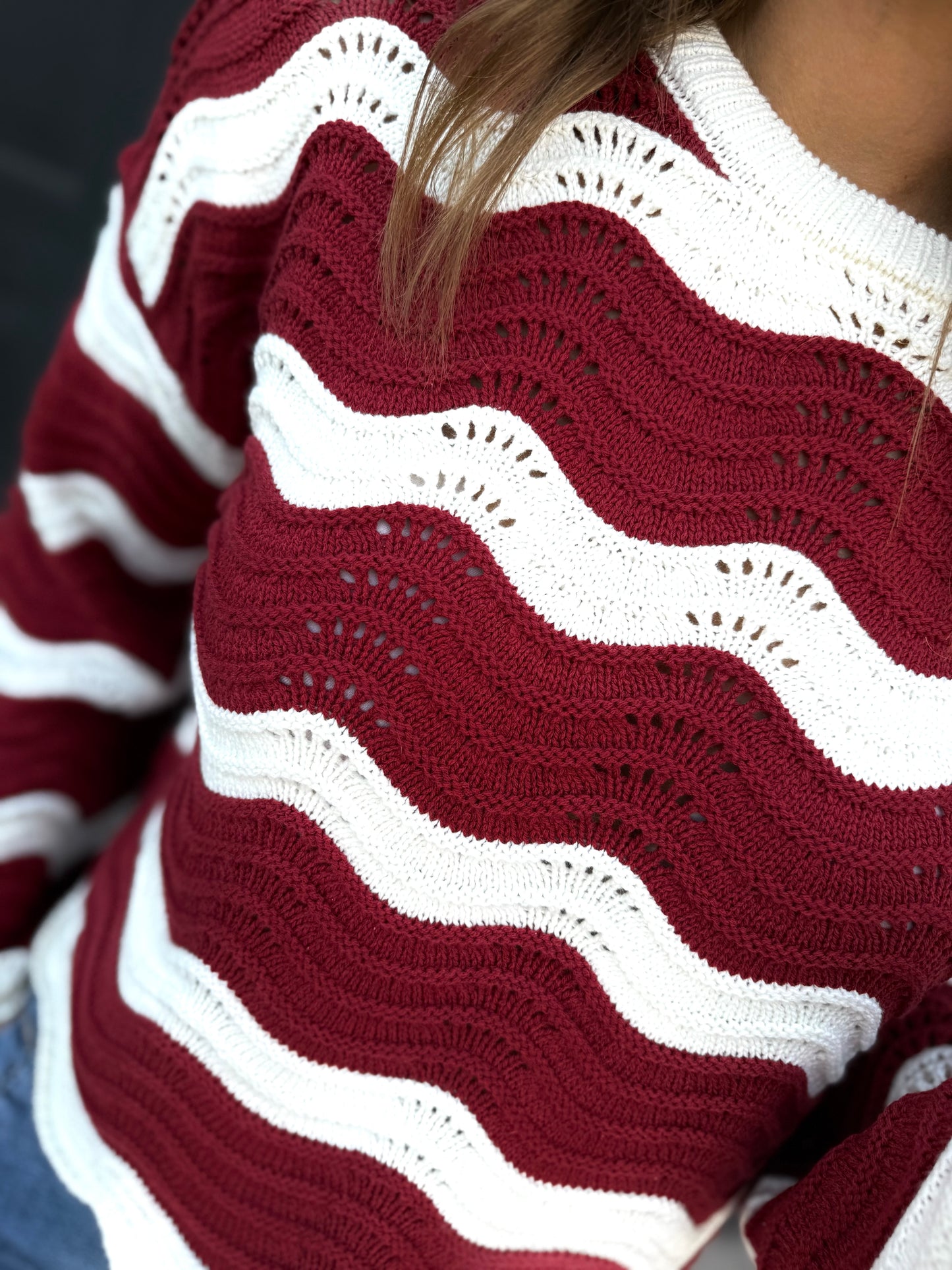 Wavy Textured Sweater